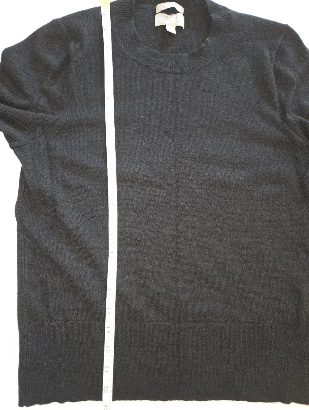 J. Crew 100% Cashnere Black Crewneck Pullover Sweater, Size Medium - Picture 8 of 8